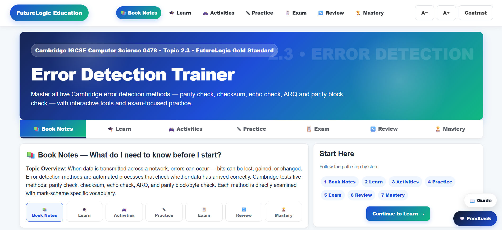 Error Detection Trainer preview