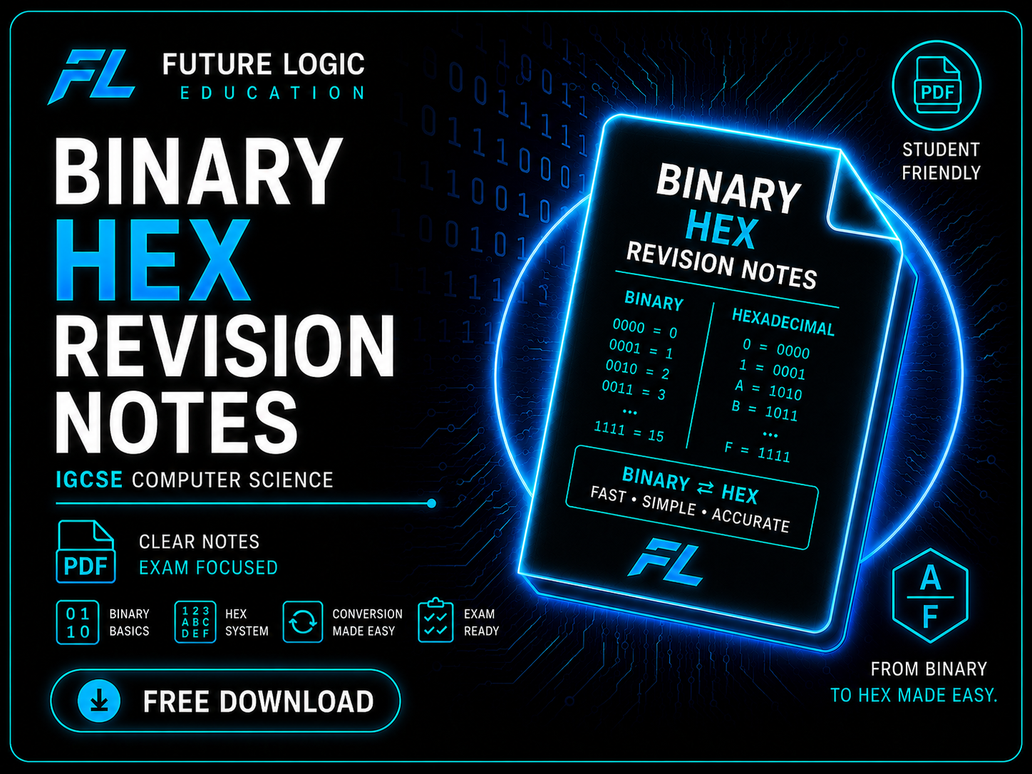 Binary Hex Revision Notes free PDF thumbnail