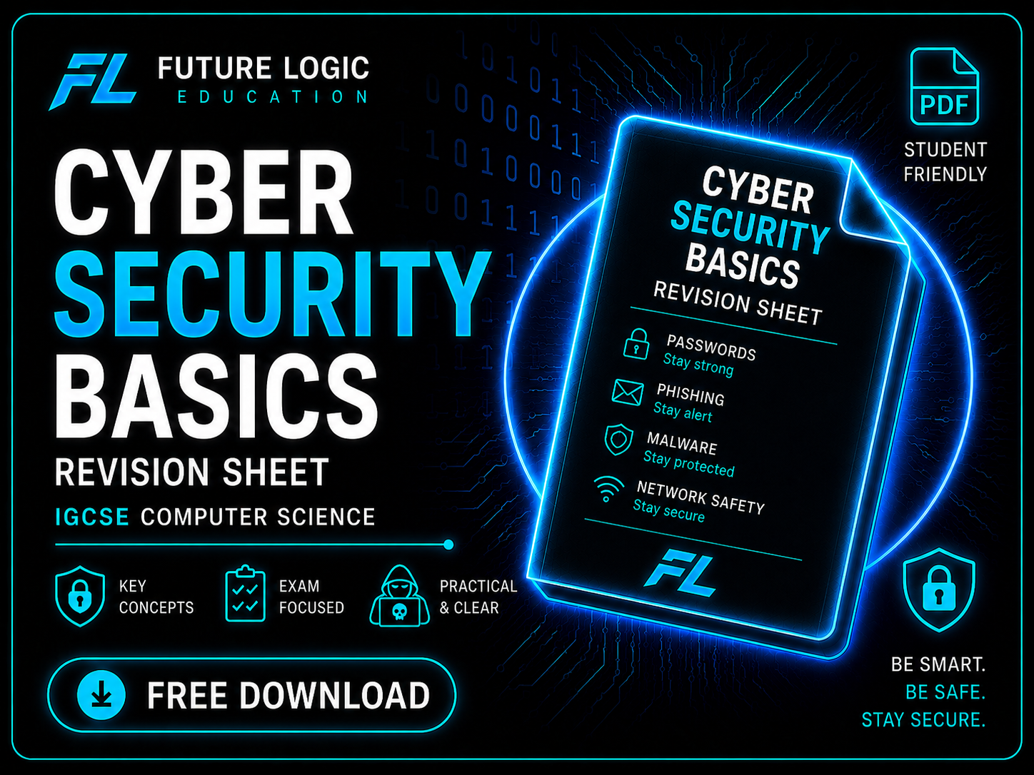 Cyber Security Basics Revision Sheet free PDF thumbnail